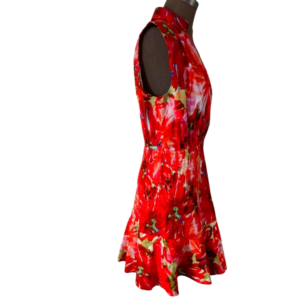Milly Red Floral Mini Dress - Picture 5 of 15